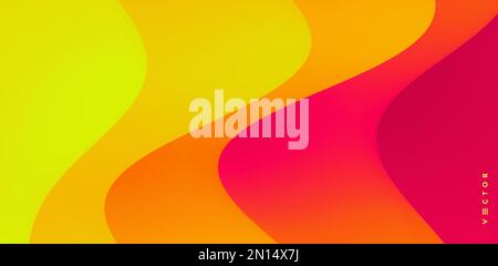 Abstrakte wellig Hintergrund mit modernen Verlaufsfarben. Trendy Liquid Design. Motion Sound Wave. Vector Illustration für Banner, Flyer und presentatio Stock Vektor