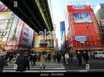 Anima und Manga in Akihabara, Tokio, Japan. Stockfoto