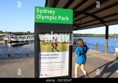 Fähranleger des Sydney Olympic Park. Stockfoto