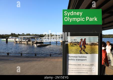 Fähranleger des Sydney Olympic Park. Stockfoto