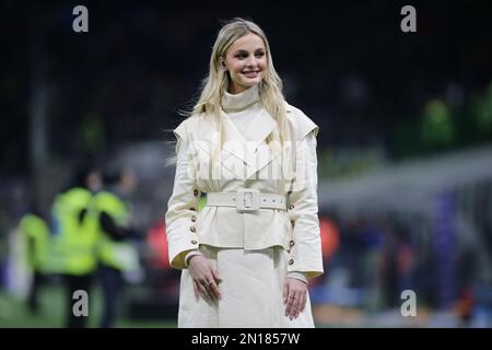 Mailand, Italien. 05. Februar 2023. Während der italienischen Serie A, Fußballspiel zwischen dem FC Internazionale und dem AC Mailand am 05. Februar 2023 im Stadion San Siro, Mailand, Italien. Foto: Ndrerim Kaceli Kredit: Unabhängige Fotoagentur/Alamy Live News Stockfoto