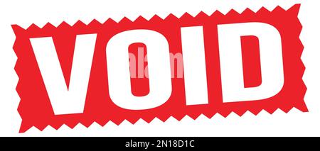 LEERER Text auf rotem Zick-Zack-Stempelzeichen. Stockfoto