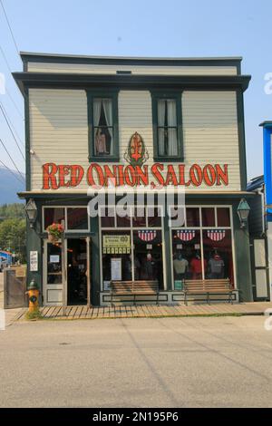 Broadway Street, Historic Skagway, Southeast Alaska, Vereinigte Staaten von Amerika Stockfoto