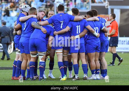 Rom, Italien. 05. Februar 2023. Französischer Spieler während des internationalen Rugby-Spiels 6 Nations Italien gegen Frankreich; 05. Februar 2023; Stadio Olimpico, Rom, Italien Massimo Insabato/Alamy Live News Kredit: massimo insabato/Alamy Live News Stockfoto