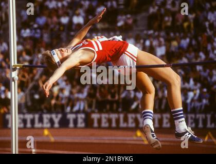 SUZANNE LORENTZON Schwedin, ehemalige Hochspringerin bei DN Galan in Stockholm Stockfoto