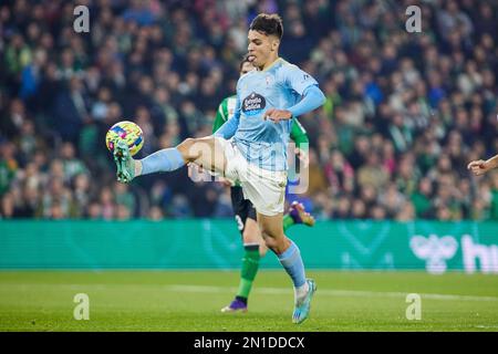 Gabri Veiga von RC Celta de Vigo während des Fußballspiels der spanischen Meisterschaft La Liga zwischen Real Betis und RC Celta de Vigo am 4. Februar 2023 im Stadion Benito Villamarin in Sevilla, Spanien – Foto: Joaquin Corchero/DPPI/LiveMedia Stockfoto