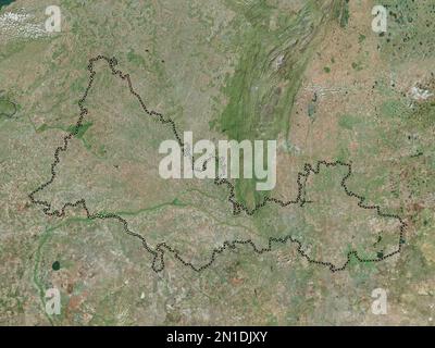 Orenburg, Region Russland. Hochauflösende Satellitenkarte Stockfoto