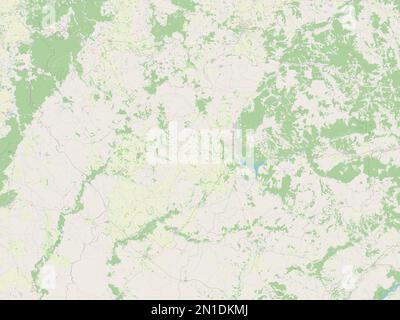 Penza, Region Russlands. Straßenkarte Öffnen Stockfoto