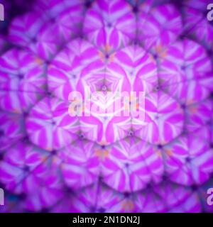 Abstrakter, farbenfroher Hintergrund. Einzigartiges Kaleidoskop-Muster. Stockfoto