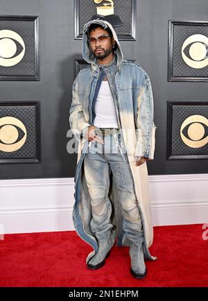 Los Angeles, USA. 05. Februar 2023. Miguel nimmt am 5. Februar 2023 an den GRAMMY Awards 65. in der Crypto.com Arena in Los Angeles, Kalifornien, Teil. Kredit: AFF/Alamy Live News Stockfoto