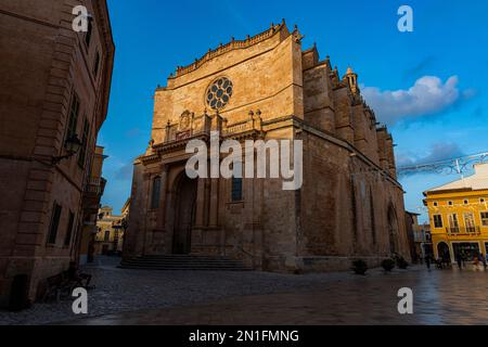 Catedral de Santa Maria de Ciudadela, Ciutadella, Menorca, Balearen, Spanien, Mittelmeerraum, Europa Stockfoto