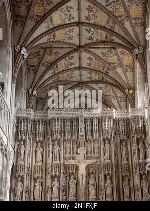 Die Wallingford-Leinwand, Die Kathedrale, St. Albans, Hertfordshire, England, Großbritannien, Europa Stockfoto