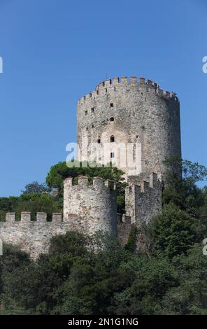 Rumeli Festung, auf der Bosporus Straße, Istanbul, Türkei, Europa Stockfoto