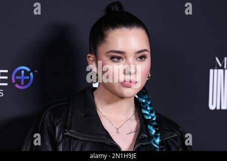 LOS ANGELES, KALIFORNIEN, USA - FEBRUAR 05: Die kanadische Sängerin und Songwriterin Lauren Spencer-Smith kommt am 5. Februar 2023 bei der Universal Music Group 2023 65. GRAMMY Awards After Party in den Milk Studios Los Angeles in Los Angeles, Kalifornien, USA an. (Foto von Xavier Collin/Image Press Agency) Stockfoto