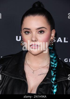 LOS ANGELES, KALIFORNIEN, USA - FEBRUAR 05: Die kanadische Sängerin und Songwriterin Lauren Spencer-Smith kommt am 5. Februar 2023 bei der Universal Music Group 2023 65. GRAMMY Awards After Party in den Milk Studios Los Angeles in Los Angeles, Kalifornien, USA an. (Foto von Xavier Collin/Image Press Agency) Stockfoto