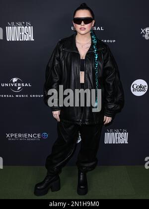 LOS ANGELES, KALIFORNIEN, USA - FEBRUAR 05: Die kanadische Sängerin und Songwriterin Lauren Spencer-Smith kommt am 5. Februar 2023 bei der Universal Music Group 2023 65. GRAMMY Awards After Party in den Milk Studios Los Angeles in Los Angeles, Kalifornien, USA an. (Foto von Xavier Collin/Image Press Agency) Stockfoto