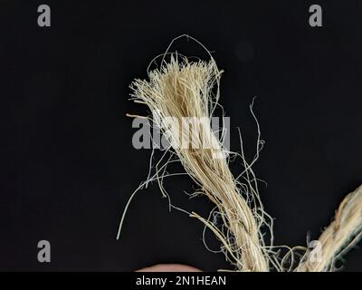 Braune Klamotten auf schwarzem Hintergrund. Stockfoto