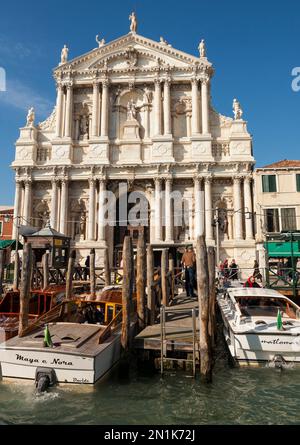 Kirche degli Scalzi oder Santa Maria de Nazaret am Canale Grande, Venedig, Italien. Stockfoto