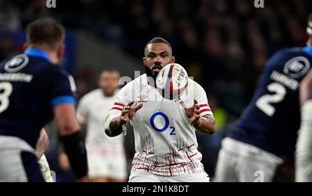 Twickenham. Vereinigtes Königreich. 04. Februar 2023 England V Schottland, Culcutta Cup, Guinness 6 Nations. Twickenham-Stadion. Twickenham. Kyle Sinckler (England) während des England V Schottland, Culcutta Cup Rugby-Spiels in den Guinness 6 Nations. Stockfoto