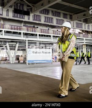 SINT MAARTEN - König Willem-Alexander, Königin Maxima und Prinzessin Amalia während eines Besuchs des Princess Juliana International Airport, der gerade umgebaut wird. Die Kronprinzessin hat eine zweiwöchige Einführung in die Länder Aruba, Curacao und St. Maarten und die Inseln, die die karibischen Niederlande bilden: Bonaire, St. Eustatius und Saba. Der erste Tag des Besuchs in Sint Maarten ist unter anderem dem Wiederaufbau des Landes nach der Verwüstung des Hurrikans Irma im September 2017 gewidmet. ANP REMKO DE WAAL niederlande raus - belgien raus Stockfoto