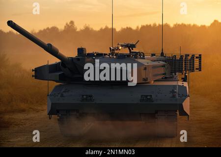 Moderne Basistanks bei Trainingsübungen Stockfoto