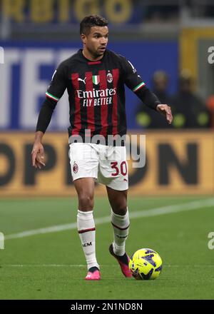 Mailand, Italien, 5. Februar 2023. Junior Messias von AC Milan während des Spiels der Serie A in Giuseppe Meazza, Mailand. Der Bildausdruck sollte lauten: Jonathan Moscrop/Sportimage Stockfoto