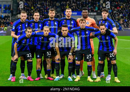 Mailand, Italien. 05. Februar 2023. Der Start-11 von Inter für das Spiel der Serie A zwischen Inter und AC Mailand bei Giuseppe Meazza in Mailand. (Foto: Gonzales Photo/Alamy Live News Stockfoto