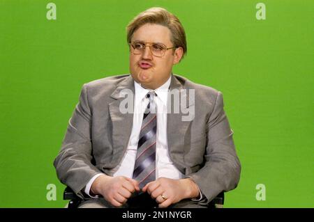 Peter Kay als Brian Potter im 2005 Comic Relief „Amarillo“-Videodreh. Stockfoto