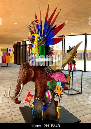 Tultepec, Mexiko. 02. Mai 2023. TULTEPEC, Staat Mexiko, Januar 16. Das National Museum of Pyrotechnics (MUNAPI) zeigt die Ursprünge und die Geschichte des Feuerwerks in stationären und Wanderausstellungen. Seine Besucher werden die Gestaltung und Tradition dieser Aktivität im Detail kennen. Januar 16, in Tultepec, Staat Mexiko. (Foto: Francisco Morales/Eyepix Group/Sipa USA) Guthaben: SIPA USA/Alamy Live News Stockfoto