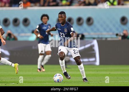 DOHA, KATAR - NOVEMBER 25: Alexander Dominguez während der FIFA-Weltmeisterschaft Katar 2022 Gruppe A zwischen den Niederlanden und Ecuador am 25. November 2022 im Khalifa International Stadium in Doha, Katar. (Foto von MB Media) Stockfoto