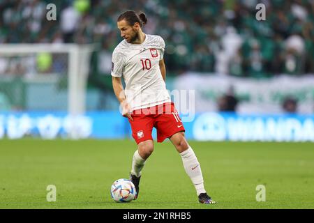 Grzegorz Krychowiak beim FIFA-Weltmeisterschaftsspiel Katar 2022 Gruppe C zwischen Polen und Saudi-Arabien am 26. November 2022 im Education City Stadium in Al Rayyan, Katar. (Foto von MB Media) Stockfoto