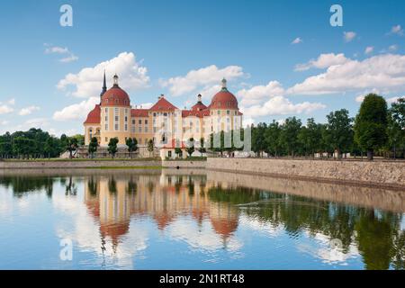 Schloss Moritzburg bei Dresden, Deutschland Stockfoto