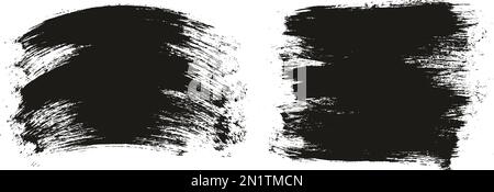 Runder Pinsel normaler langer & gebogener Hintergrund Mix Künstlerpinsel hohe Details Abstrakter Vektor Hintergrund MEGA Mix Set Stock Vektor