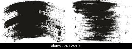 Runder Pinsel normaler langer & gebogener Hintergrund Mix Künstlerpinsel hohe Details Abstrakter Vektor Hintergrund MEGA Mix Set Stock Vektor