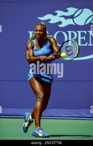 Serena Williams (USA) nimmt am US Open Tennis 2001 Teil. Stockfoto