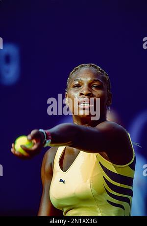 Serena Williams (USA) nimmt am US Open Tennis 2001 Teil. Stockfoto