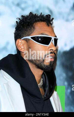 Los Angeles, Kalifornien. 2. Februar 2023. Miguel bei Ankunft für Stella McCartney X Adidas Party, Henson Recording Studio, Los Angeles, CA, 2. Februar 2023. Kredit: Priscilla Grant/Everett Collection/Alamy Live News Stockfoto