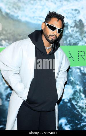 Los Angeles, Kalifornien. 2. Februar 2023. Miguel bei Ankunft für Stella McCartney X Adidas Party, Henson Recording Studio, Los Angeles, CA, 2. Februar 2023. Kredit: Priscilla Grant/Everett Collection/Alamy Live News Stockfoto