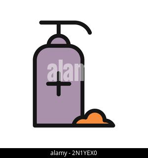 SOAP-Zeilensymbol isoliert auf weißem Hintergrund. Schwarzer, flacher Klassiker mit modernem Umriss. Lineares Symbol und bearbeitbare Kontur. Einfach und pixelgenau Stock Vektor