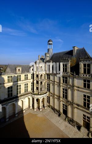 Château de Chambord in Chambord, Centre-Val de Loire, Frankreich Stockfoto