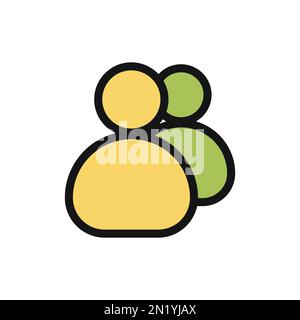 Liniensymbol für Freunde isoliert auf weißem Hintergrund. Schwarzer, flacher Klassiker mit modernem Umriss. Lineares Symbol und bearbeitbare Kontur. Einfach und Pixelleistung Stock Vektor