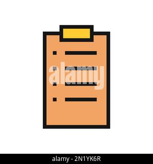 Symbol der Aufgabenzeile isoliert auf weißem Hintergrund. Schwarzer, flacher Klassiker mit modernem Umriss. Lineares Symbol und bearbeitbare Kontur. Einfach und pixelgenau Stock Vektor