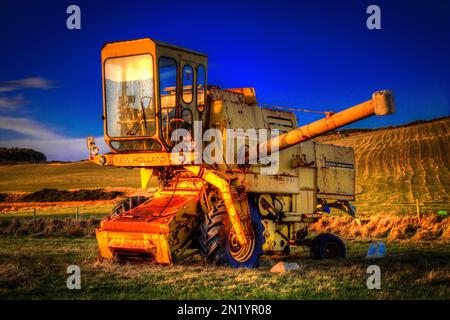 Mähdrescher Gardenstown aberdeenshire scotland. Stockfoto