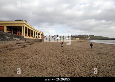 Pavilion, Barry Island Promenade, vom Strand genommen. South Wales, Aufgenommen Im Januar 2023. Im Winter. Zyl Stockfoto