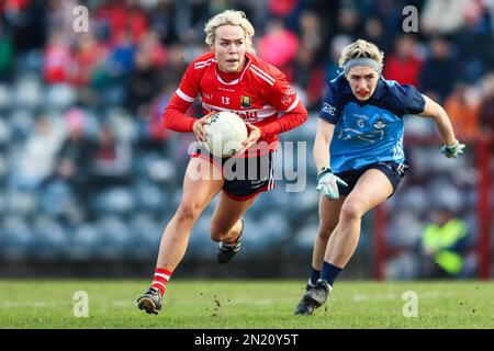 6. Februar 2023, Cork, Irland - Ladies Gaelic Football National League: Cork 3-15 (24) - Dublin 4-13 (25). Stockfoto