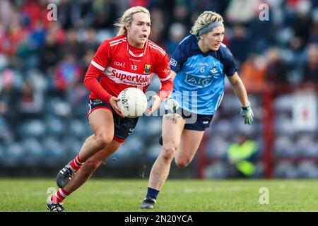 6. Februar 2023, Cork, Irland - Ladies Gaelic Football National League: Cork 3-15 (24) - Dublin 4-13 (25). Stockfoto