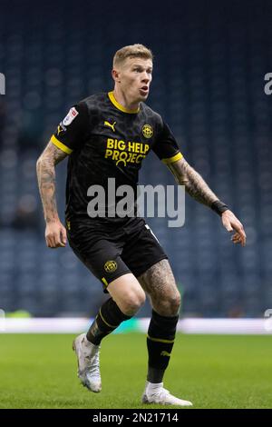 Blackburn, Großbritannien. 06. Februar 2023. James McClean von Wigan Athletic während des Sky Bet Championship-Spiels Blackburn Rovers vs Wigan Athletic in Ewood Park, Blackburn, Großbritannien, 6. Februar 2023 (Foto von Phil Bryan/News Images) in Blackburn, Großbritannien, am 2./6. Februar 2023. (Foto: Phil Bryan/News Images/Sipa USA) Guthaben: SIPA USA/Alamy Live News Stockfoto