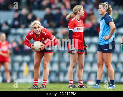 6. Februar 2023, Cork, Irland - Ladies Gaelic Football National League: Cork 3-15 (24) - Dublin 4-13 (25). Stockfoto