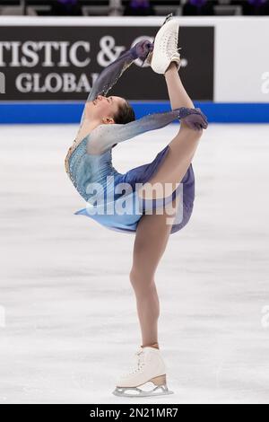 San Jose, Kalifornien, USA. 27. Januar 2023. Isabeau Levito läuft beim Free Skate Program und erhält eine Goldmedaille für die 2023 USA Die Eiskunstlauf-Nationalmeisterschaft Der Frauen. (Kreditbild: © Serena S.Y. Hsu/ZUMA Press Wire) NUR REDAKTIONELLE VERWENDUNG! Nicht für den kommerziellen GEBRAUCH! Stockfoto