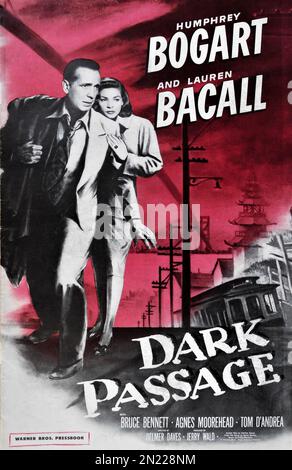 HUMPHREY BOGART und LAUREN BACALL in DARK PASSAGE 1947 Regie / Drehbuch DELMER DAVES Warner Bros. Stockfoto